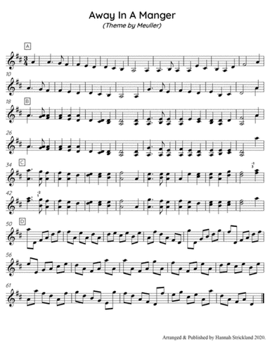 Away In A Manger - Solo Violin (arr. Hannah Strickland)