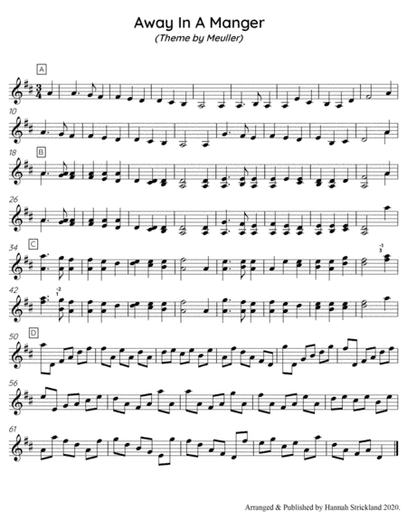 Away In A Manger - Solo Violin (arr. Hannah Strickland)