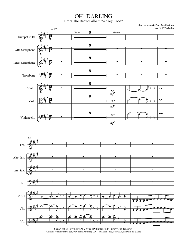 Oh! Darling (arr. Jeff Perholtz)