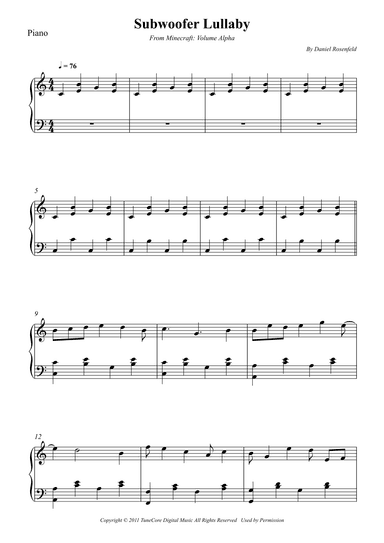 Subwoofer Lullaby (arr. Wesley S. SIlva)