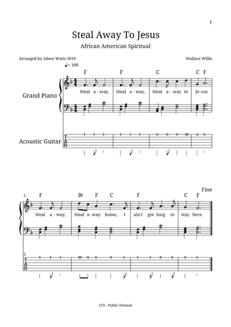 Steal Away To Jesus (arr. Aliese Watts)