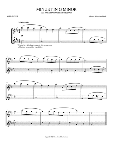 Minuet in G Minor (from Anna Magdalena Notebook) (arr. Mark Phillips)