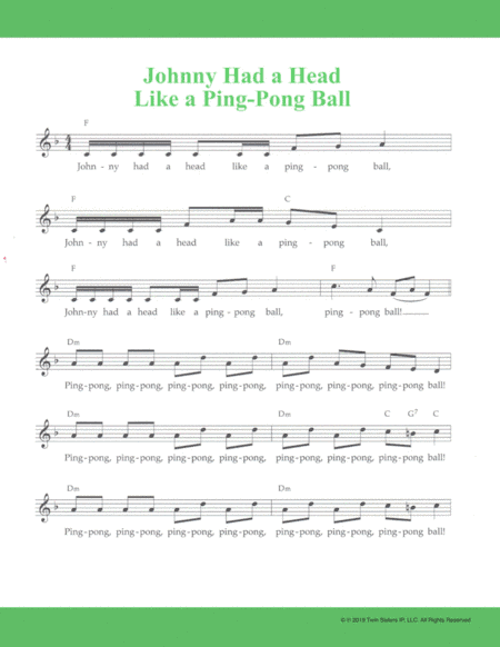 Johnny Had a Ping-Pong Ball (arr. Hal Wright)