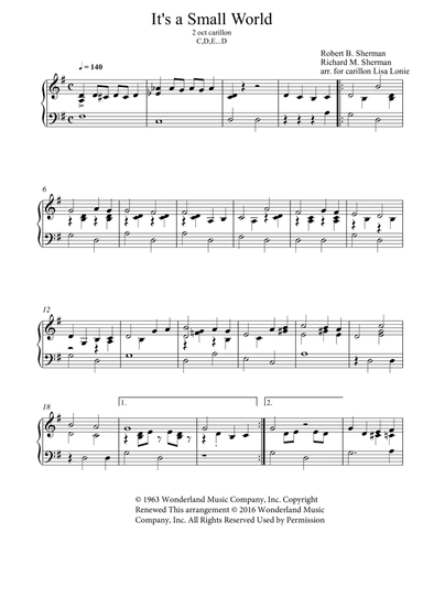 It's A Small World (arr. Lisa Lonie)