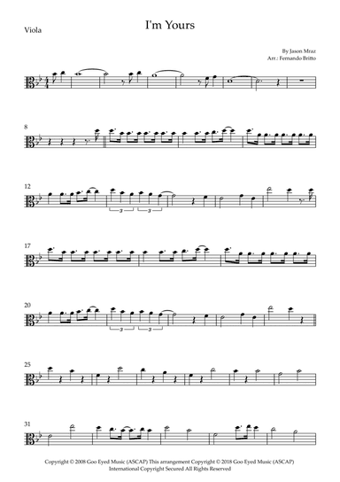 I'm Yours (arr. Fernando Britto)