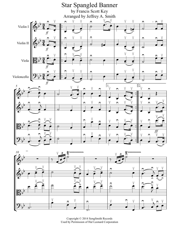 Star Spangled Banner (arr. Jeffrey A. Smith)