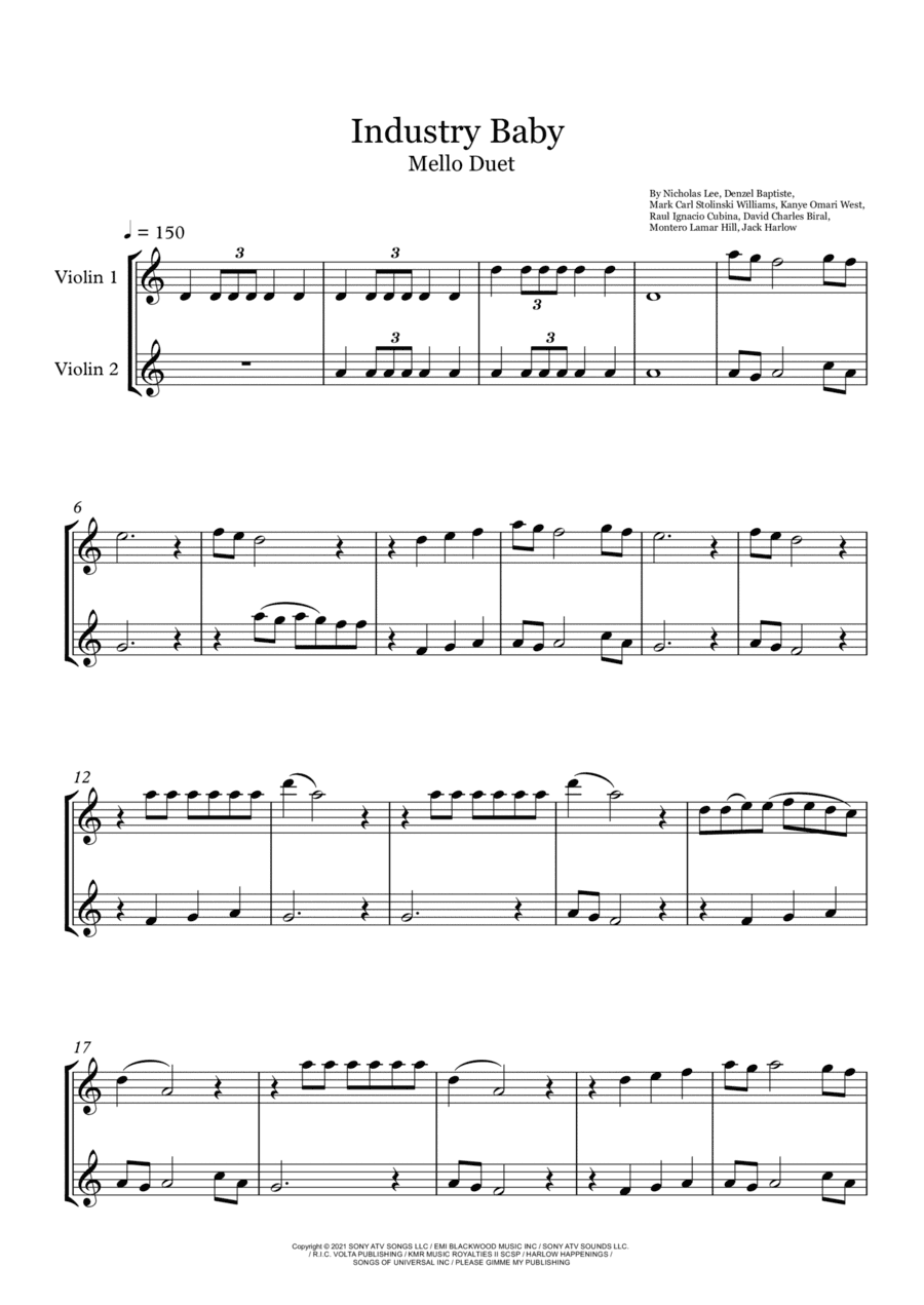 Industry Baby (arr. Rebeca Goncalves)