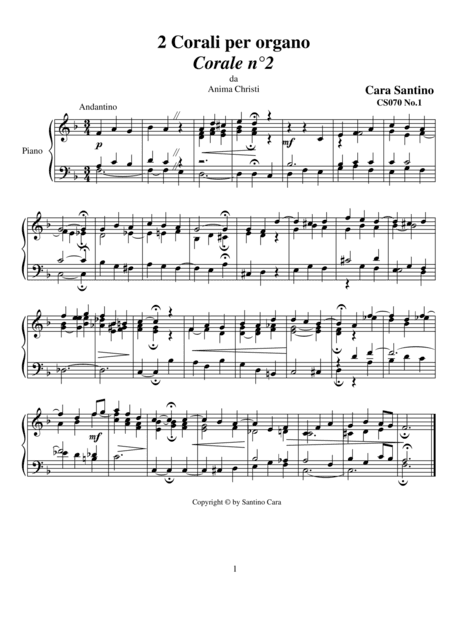 2 Chorales for organ - CS070