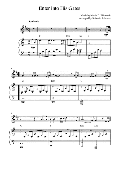 Enter into His Gates (arr. Kaiserin Rebecca)
