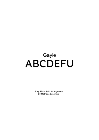 Abcdefu (arr. Matheus Cassimiro)