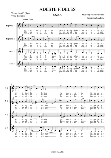 ADESTE FIDELES (arr. Aurelio Porfiri)