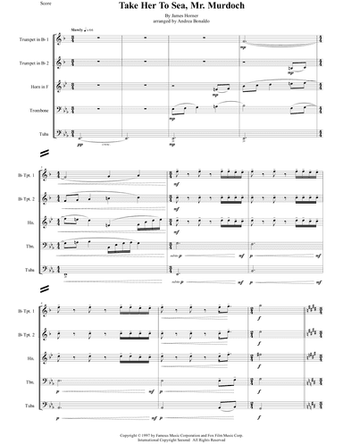 "take Her To Sea, Mr. Murdoch" (arr. Andrea Bonaldo)