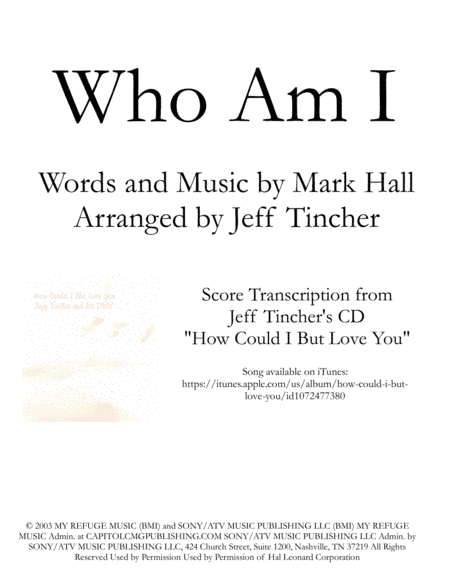 Who Am I (arr. Jeff Tincher)