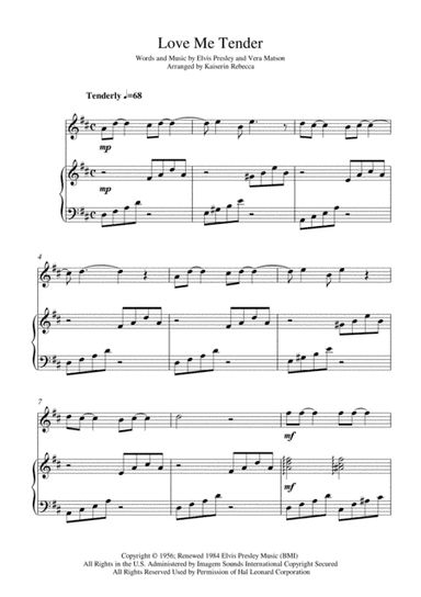 Love Me Tender (arr. Kaiserin Rebecca)