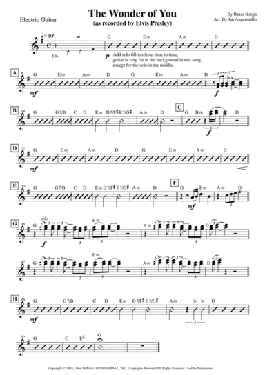 The Wonder Of You (arr. Jan Angermüller)