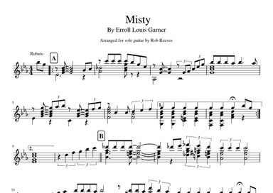 Misty (arr. Rob Reeves)