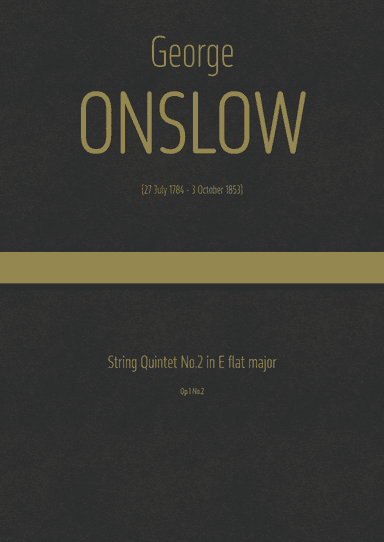 Onslow - String Quintet No.2 in E flat Major, Op.1 No.2 (arr. J.G. Cucó Barber)