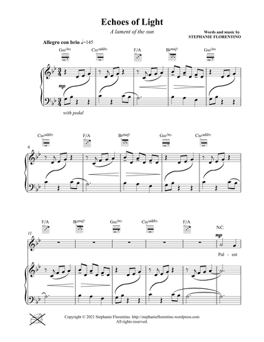 Echoes of Light (Piano/Vocal/Guitar)