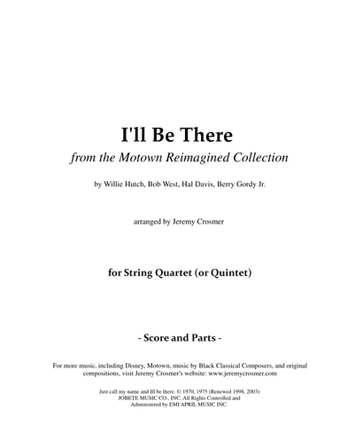 I'll Be There (arr. Jeremy Crosmer)
