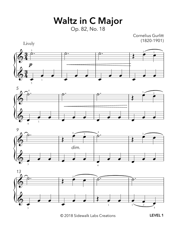 Waltz in C Major, Op. 82, No. 18 (arr. Sidewalk Labs)
