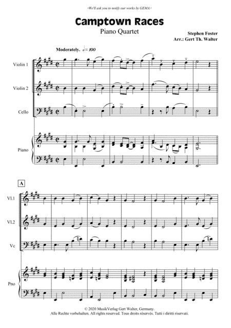 Camptown Races (arr. Gert Th. Walter)