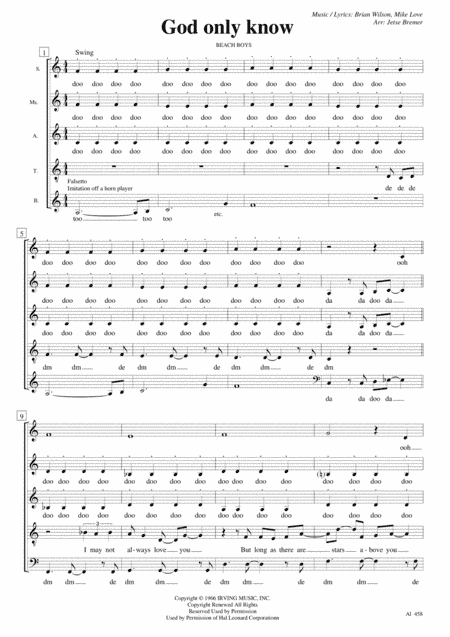 God Only Knows (arr. Jetse Bremer)