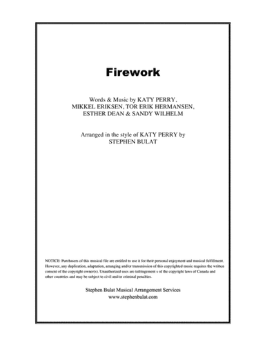 Firework (arr. Stephen Bulat)