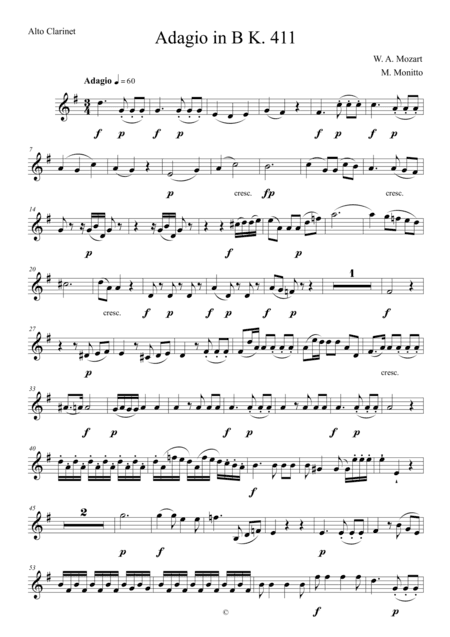 Adagio K. 411 (arr. Marco Monitto)