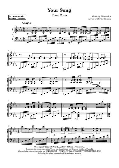 Your Song (arr. Fátima Olivares)