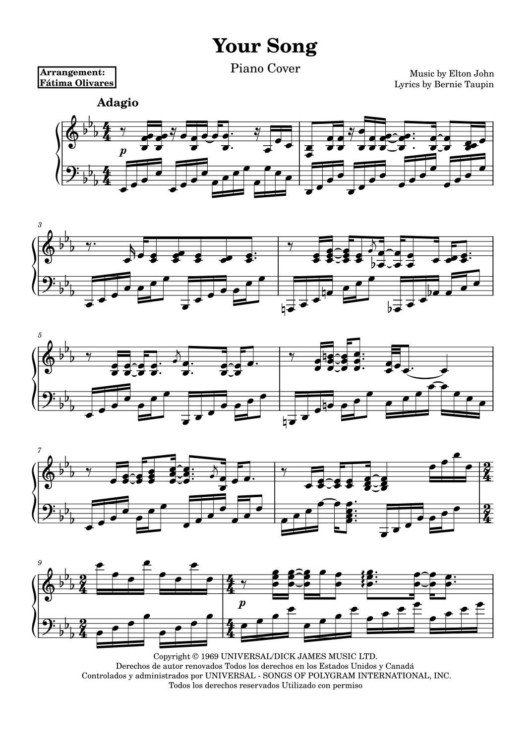 Your Song (arr. Fátima Olivares)