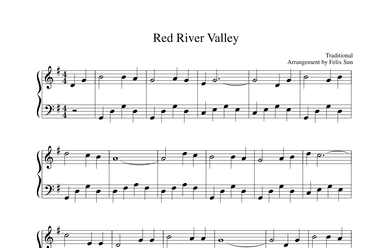 Red River Valley (Beautiful Easy Piano Solo) - American Folk Song (arr. Felix Sun)