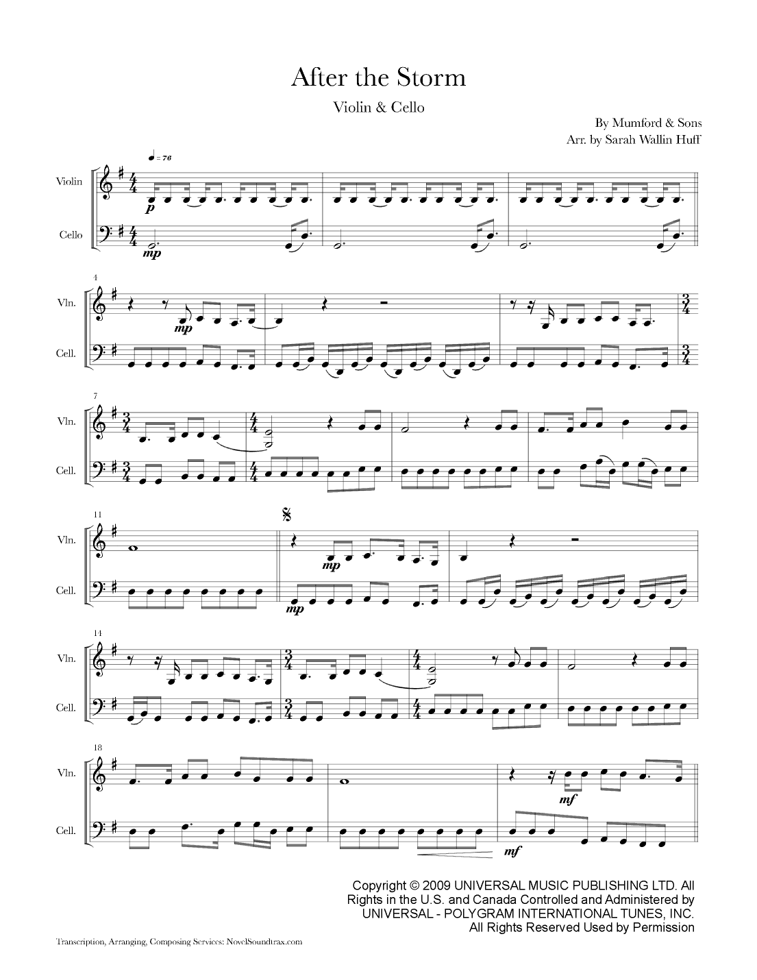 After The Storm (arr. Sarah Wallin-Huff)