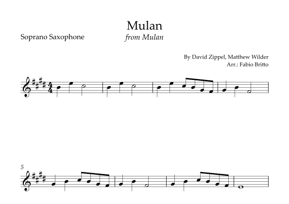 Honor To Us All (arr. Fabio Britto)