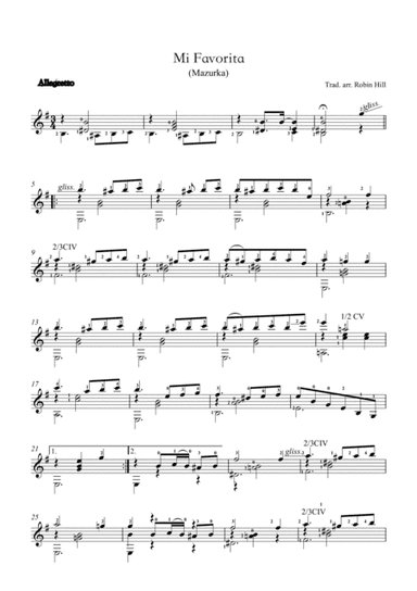 Mi Favorita (Mazurka) (arr. Robin Hill)