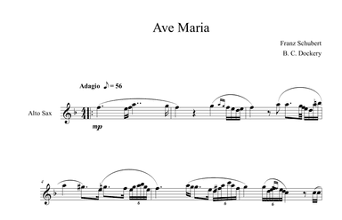 Ave Maria (Alto Sax Solo) (arr. B. C. Dockery)