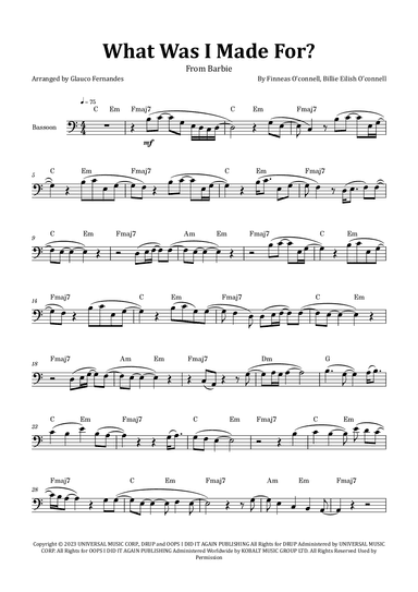 What Was I Made For? (arr. Glauco Fernandes)