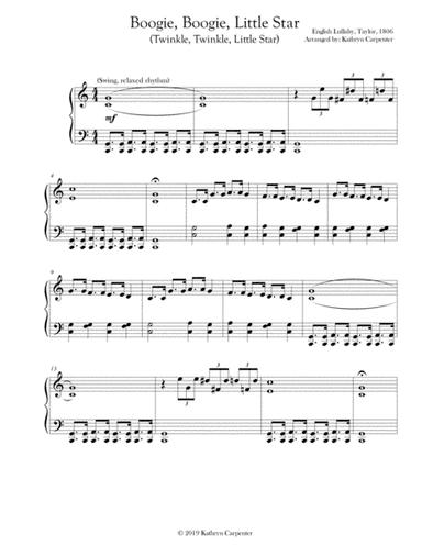 Boogie, Boogie, Little Star (Twinkle, Twinkle, Little Star) (arr. Kathryn Carpenter)