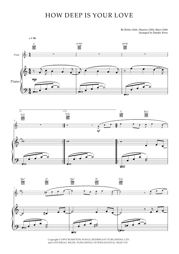 How Deep Is Your Love (arr. Danillo Porto)