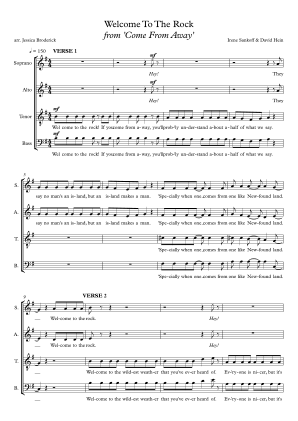 Welcome To The Rock (arr. Jessica Broderick)