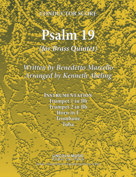 Psalm 19 - Benedetto Marcello (for Brass Quintet) (arr. Kenneth Abeling)