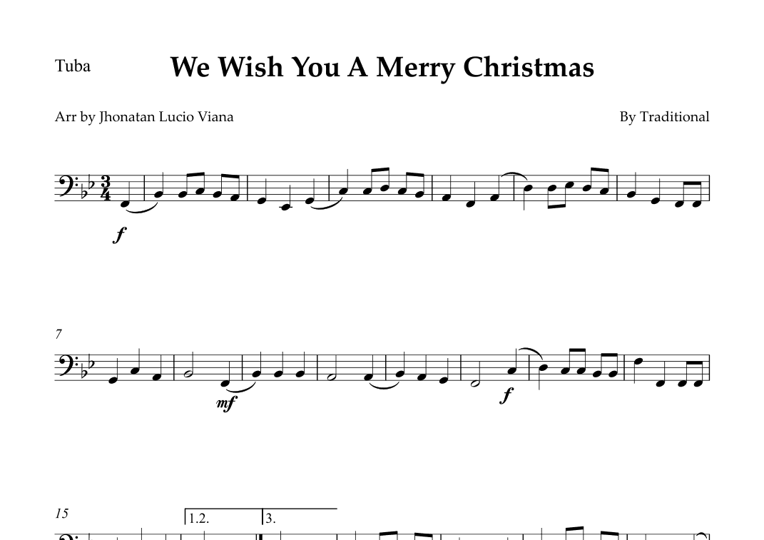 We Wish You A Merry Christmas (arr. Jhonatan Lucio Viana)