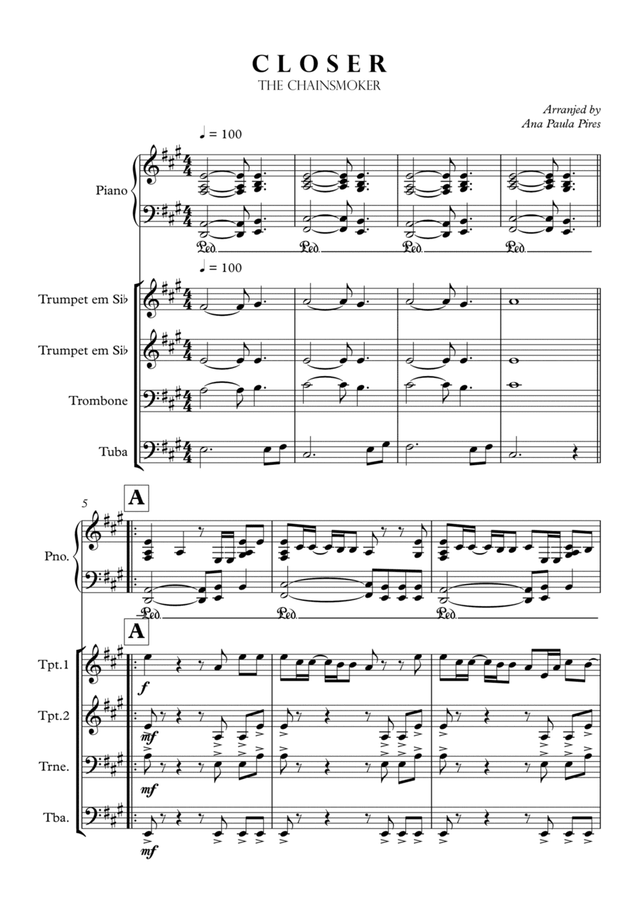 Closer (arr. Ana Paula Pires)