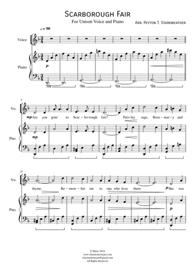 Scarborough Fair (arr. Peyton T. Starkweather)