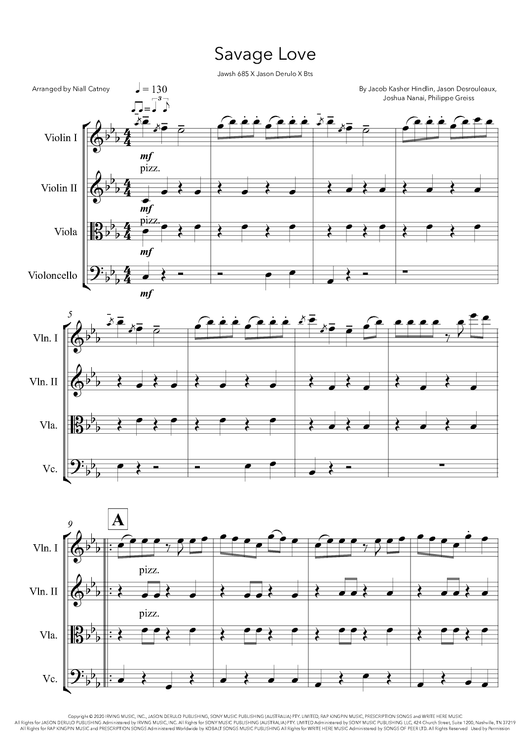 Savage Love (arr. Niall Catney)