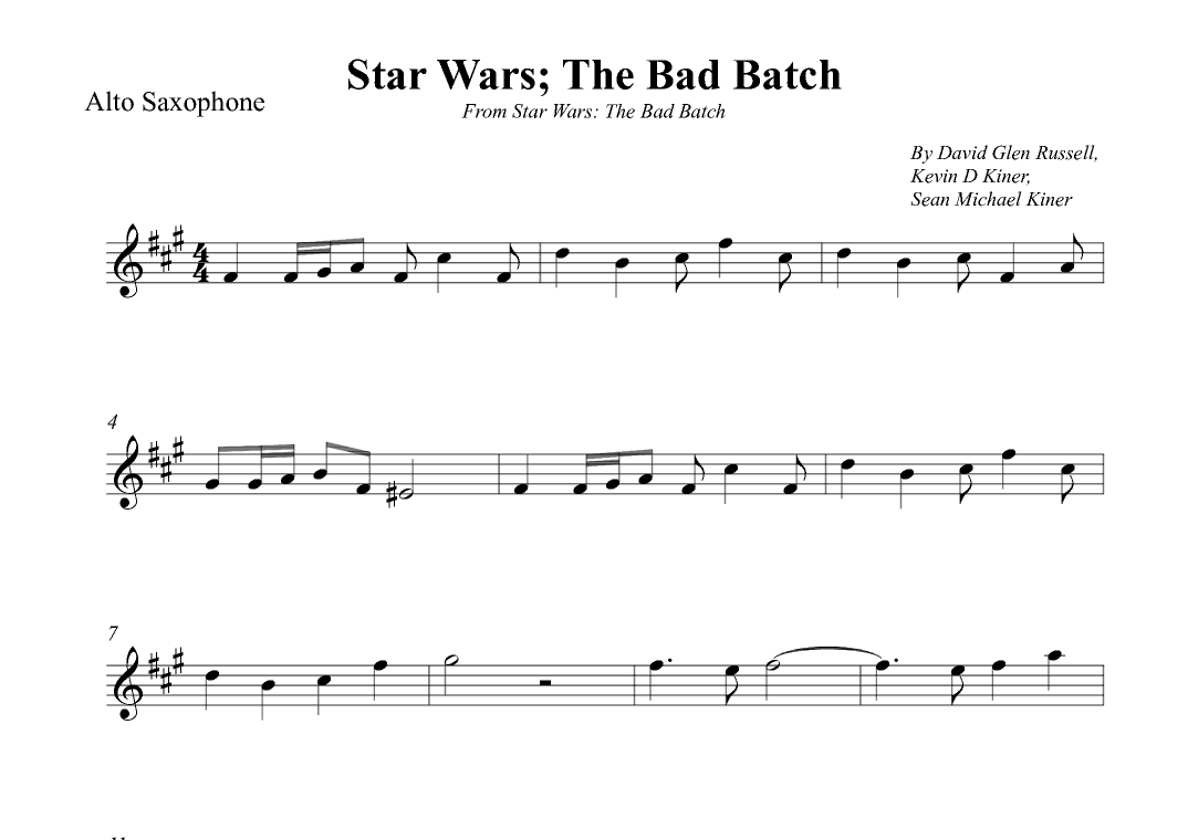 Star Wars; The Bad Batch (arr. Wesley S. SIlva)