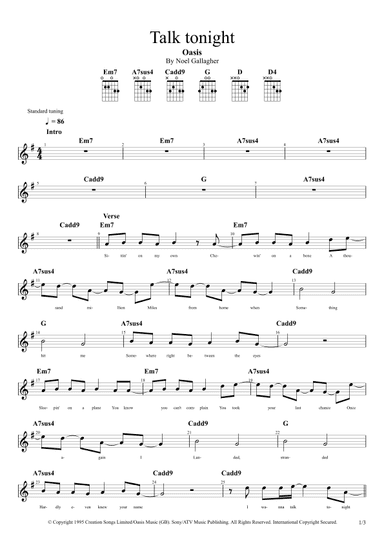 Talk Tonight (arr. Douglas Becker)