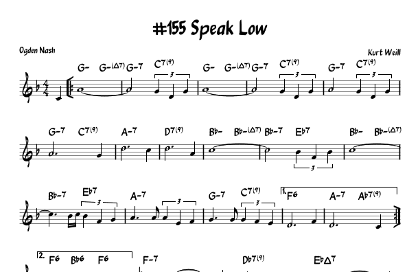 Speak Low (arr. John Fries)