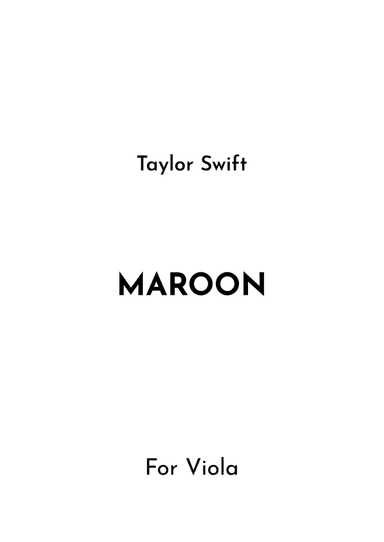 Maroon (arr. Jireh J.)