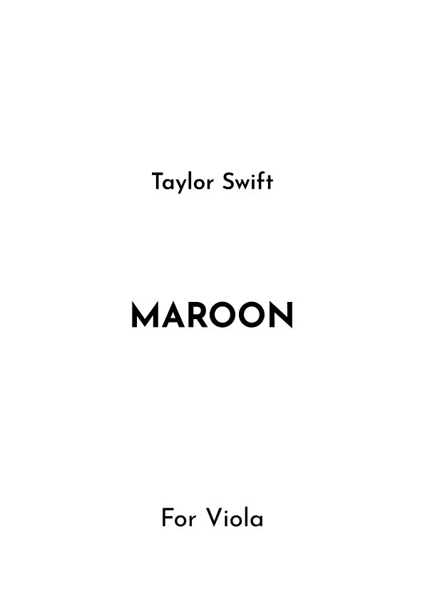 Maroon (arr. Jireh J.)