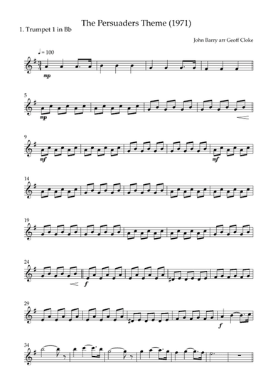 Theme From Persuaders (arr. Geoff Cloke)